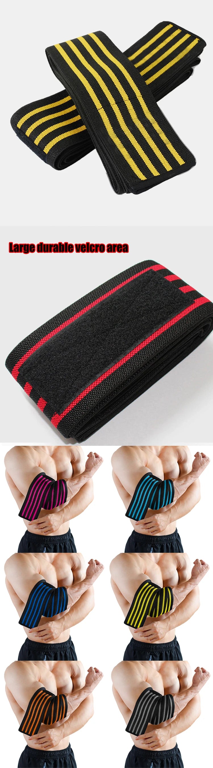 Albuestrap – 100 cm støttebånd for benkpress og styrketrening