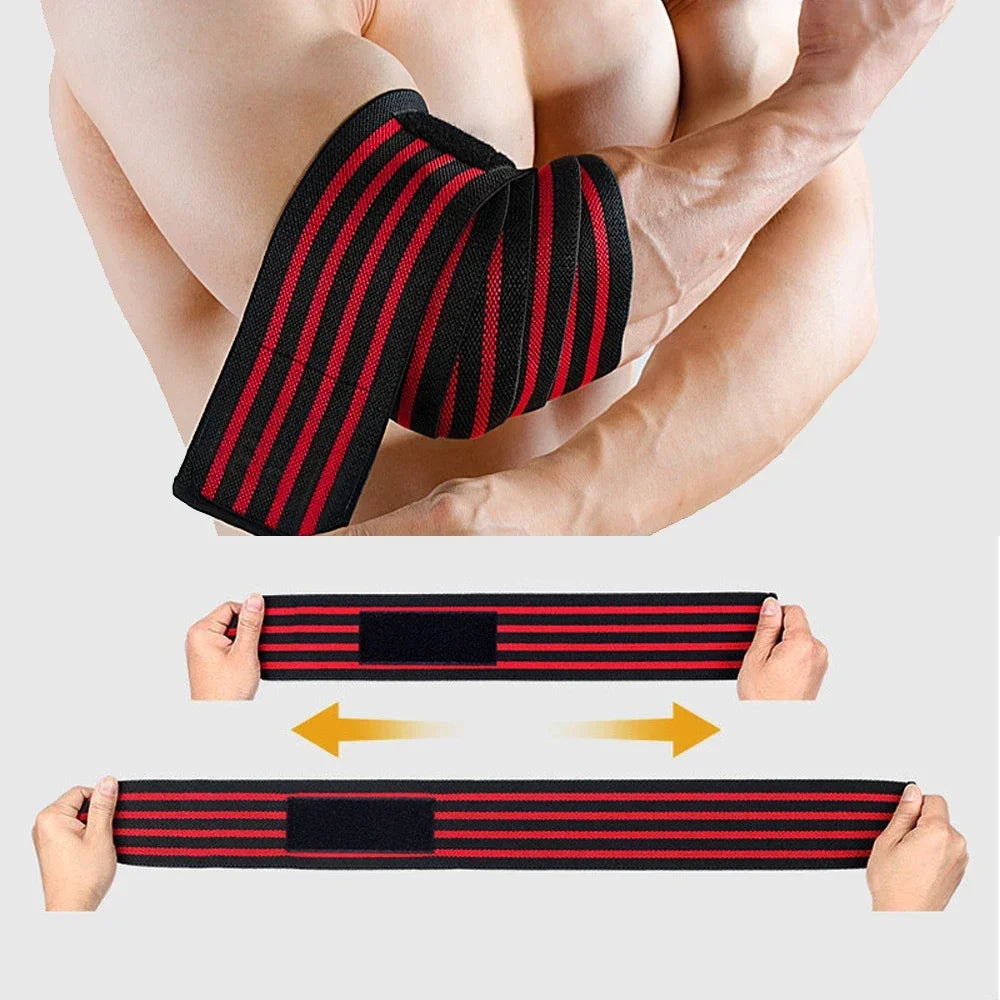 Albuestrap – 100 cm støttebånd for benkpress og styrketrening
